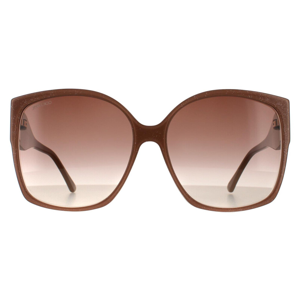 Jimmy Choo Sunglasses Noemi/S Kon Ha Nude Glitter Brown Gradient Cream,Brown