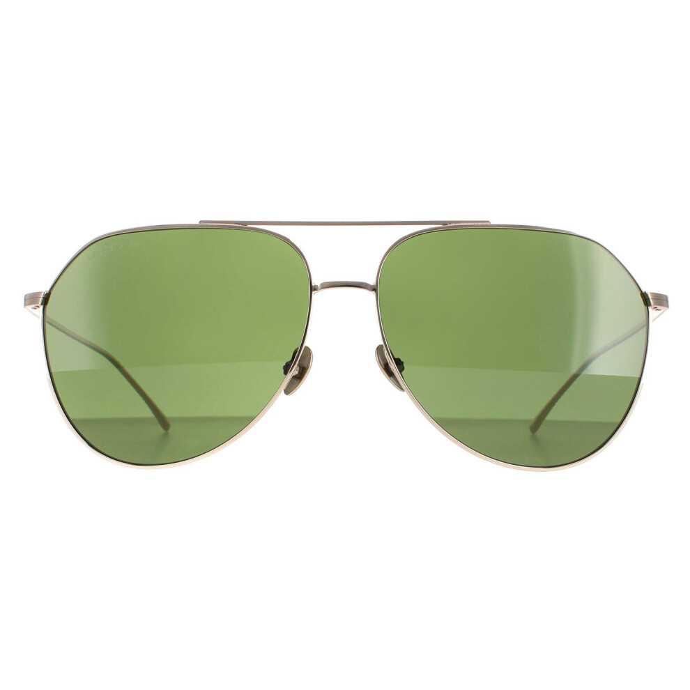 Lacoste Sunglasses L209S 714 Shiny Gold Green