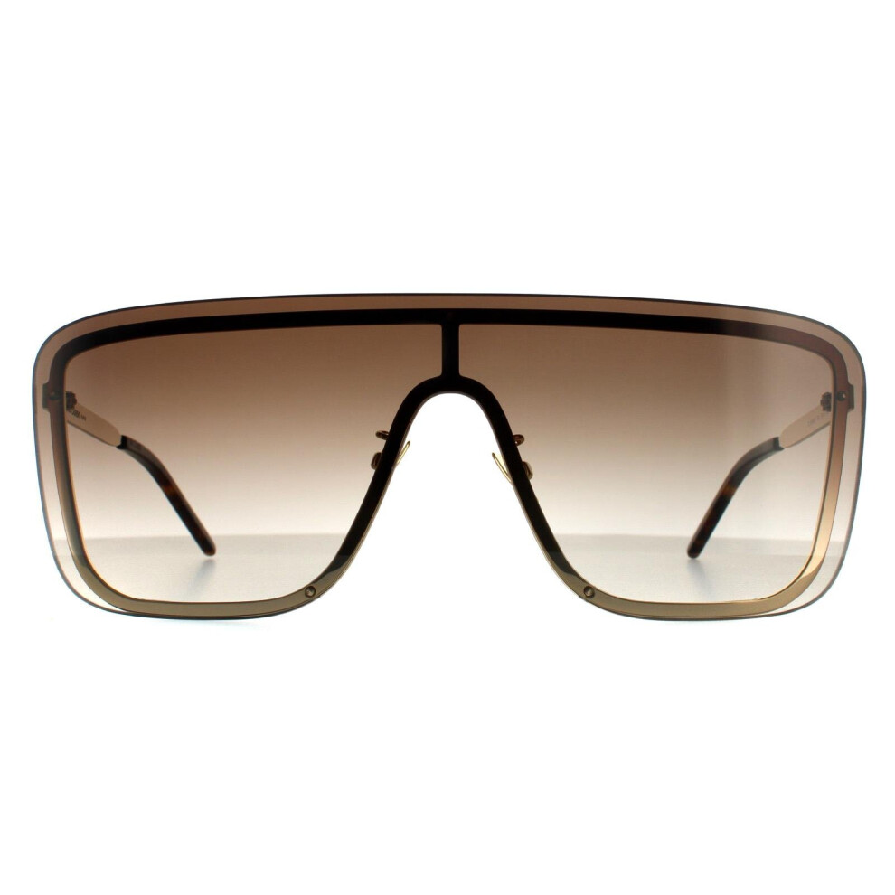 Yves Saint Laurent Saint Laurent Sunglasses Sl 364 Mask 006 Gold Brown Gradient Brown,Gold