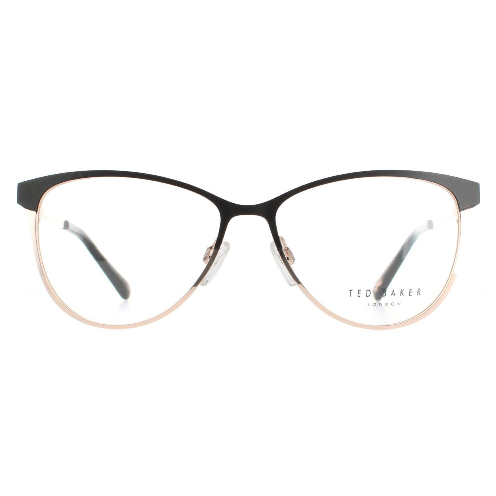 Ted Baker Glasses Frames TB2255 Aure 001 Black and Rose Gold Women