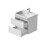 Bathroom Wall Hung Vanity Unit Base Cabinet Two Drawers Storage White - No Basin 6