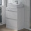 600mm Bathroom Vanity Unit Countertop Basin Rectangular Floor Standing White 1