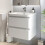 Bathroom Wall Hung Vanity Unit Base Cabinet Two Drawers Storage White - No Basin 2