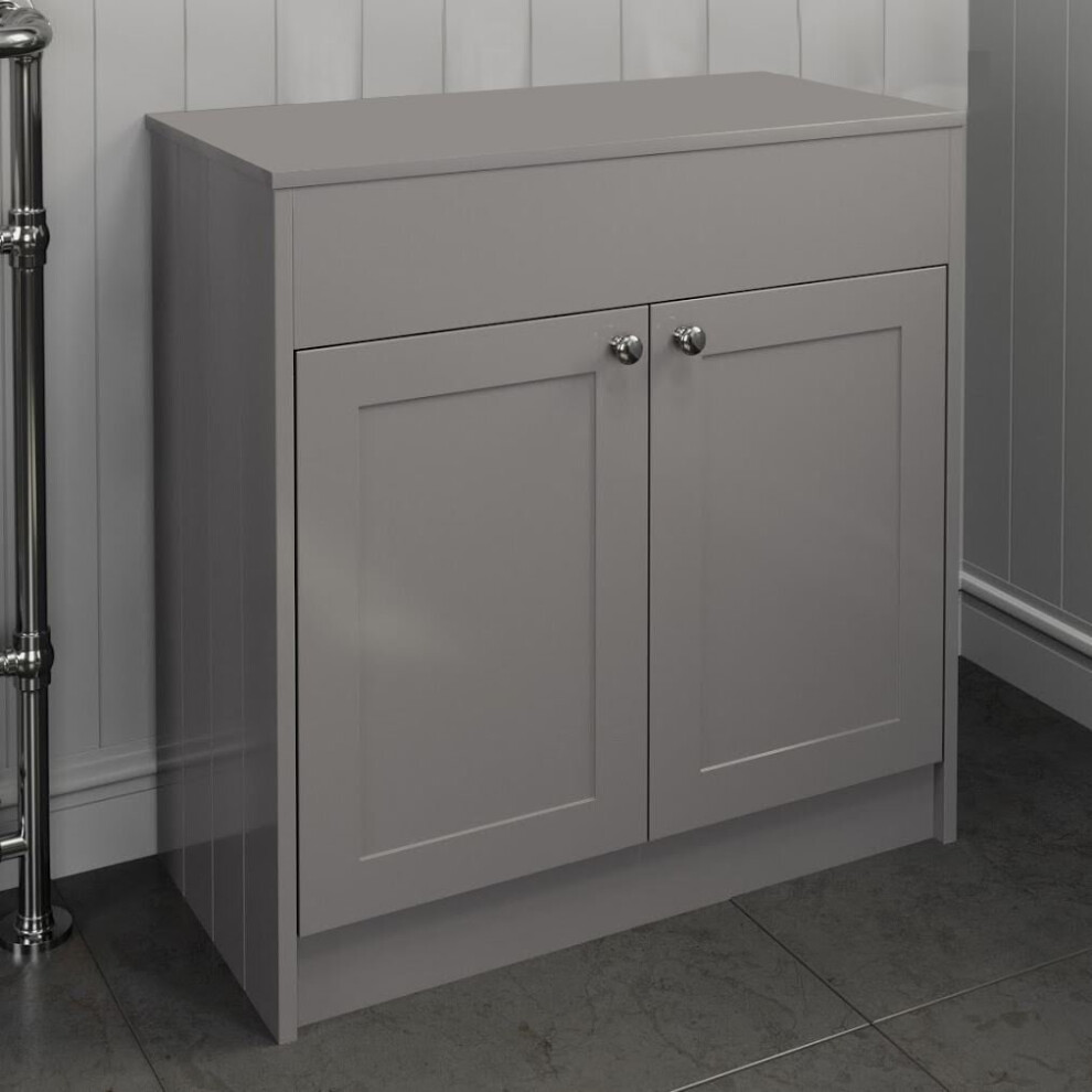 800mm Grey Traditional Bathroom Countertop Vanity Unit Floor Standing Doors-image-OPC-P9VWTVR-NEW