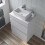 600mm Bathroom Vanity Unit Countertop Rectangular Basin Floor Standing White 3