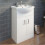 550mm Floorstanding Bathroom Vanity Unit & Basin Single Tap Hole White Gloss 2
