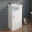 450mm Bathroom Vanity Unit Floor Standing Basin Sink Single Tap Hole White Gloss 3