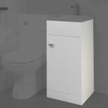 390 x 810mm Bathroom Vanity Unit Furniture White Gloss Soft Close