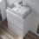600mm Bathroom Vanity Unit Countertop Basin Rectangular Floor Standing White 3