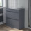800 Bathroom Countertop Vanity Unit Floor Standing Soft Close Drawer Gloss Grey 1