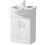 550mm Floorstanding Bathroom Vanity Unit & Basin Single Tap Hole White Gloss 3