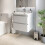 Bathroom Wall Hung Vanity Unit Base Cabinet Two Drawers Storage White - No Basin 4