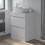 600mm Bathroom Vanity Unit Floor Standing Countertop Square Basin Gloss White 2