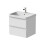 Bathroom Wall Hung Vanity Unit Base Cabinet Two Drawers Storage White - No Basin 5
