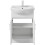 550mm Floorstanding Bathroom Vanity Unit & Basin Single Tap Hole White Gloss 4