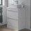 600mm Bathroom Vanity Unit Countertop Rectangular Basin Floor Standing White 1