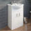 550mm Floorstanding Bathroom Vanity Unit & Basin Single Tap Hole White Gloss 1