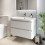 Bathroom Wall Hung Vanity Unit Wash 800 Basin Base Cabinet Drawers Storage White 3
