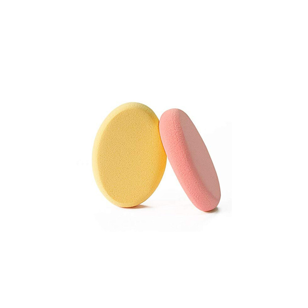 Bouti1583 Pink Oval Puff 2 Packs Skin Tone And Makeup Egg Air Cushion Puff Beauty Egg Foundation Sponge Professional Makeup Sponge Wet And Dry