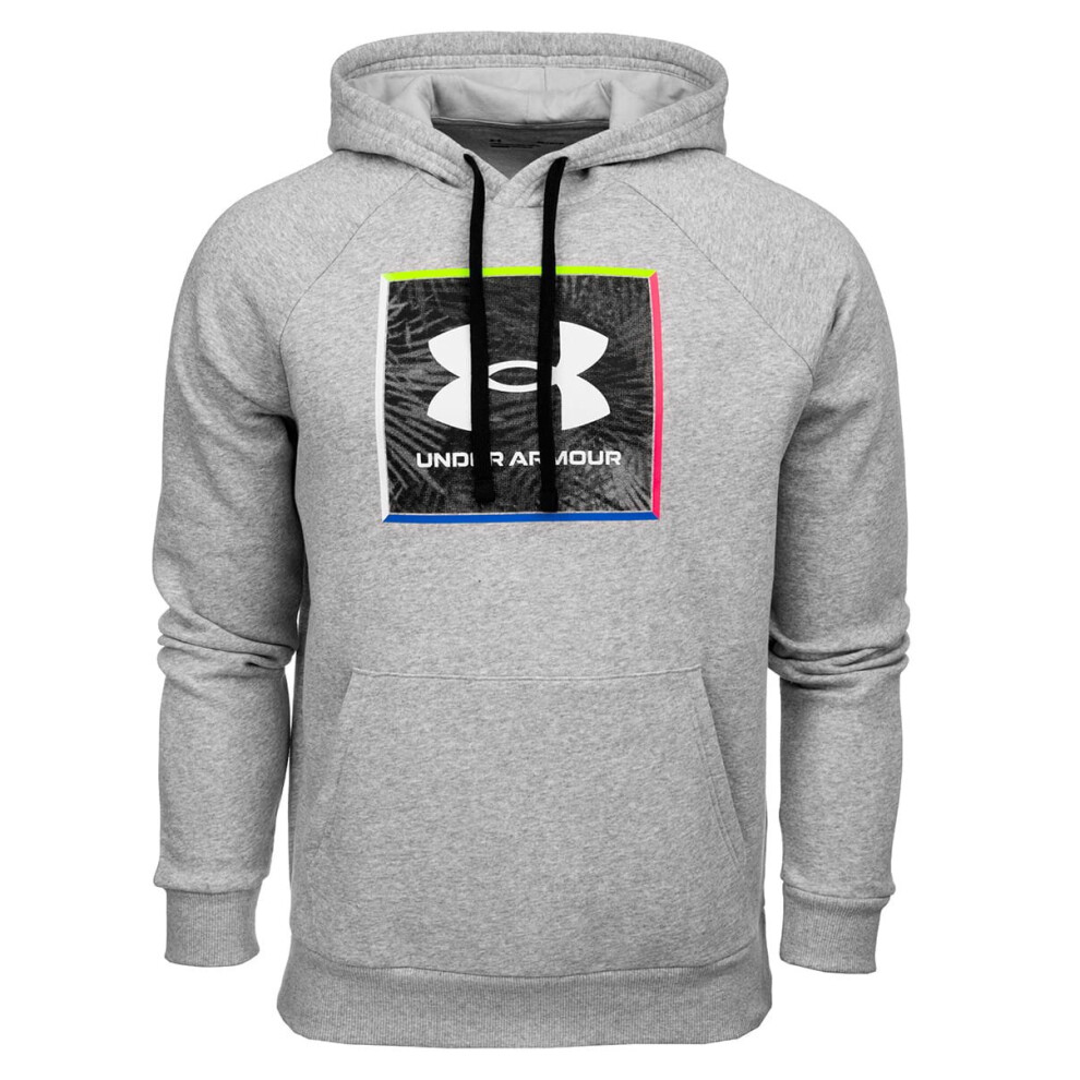 (S) Under Armour Grey Hoodie Rival Fleece Top