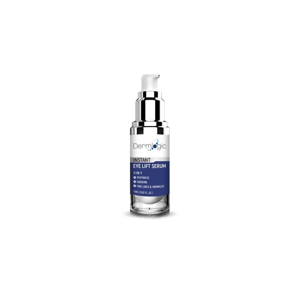 Dermlogic Dark Under Eye Puffiness & Circles Rapid Treatment- Instantly Reduces The Appearance Of Puffy Eye Bags Crows Feet & Sagging Skin.