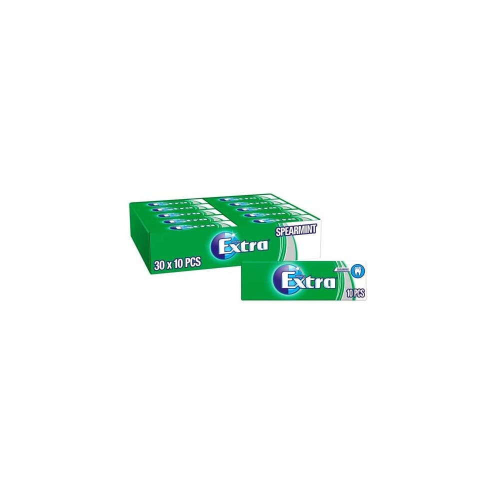 Wrigley's Extra Spearmint Chewing Gum Sugar Free 10 Pieces - 30 Pack