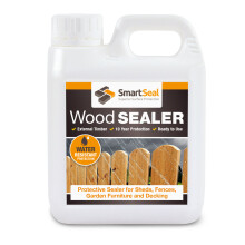 (1 Litre) Wood Sealer For Sheds Fence Garden Rooms &amp; Furniture Clear Finish Protects 10+ yrs