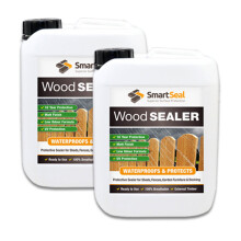 (2 x 5 Litres) Wood Sealer For Sheds Fence Garden Rooms & Furniture Clear Finish Protects 10+ yrs
