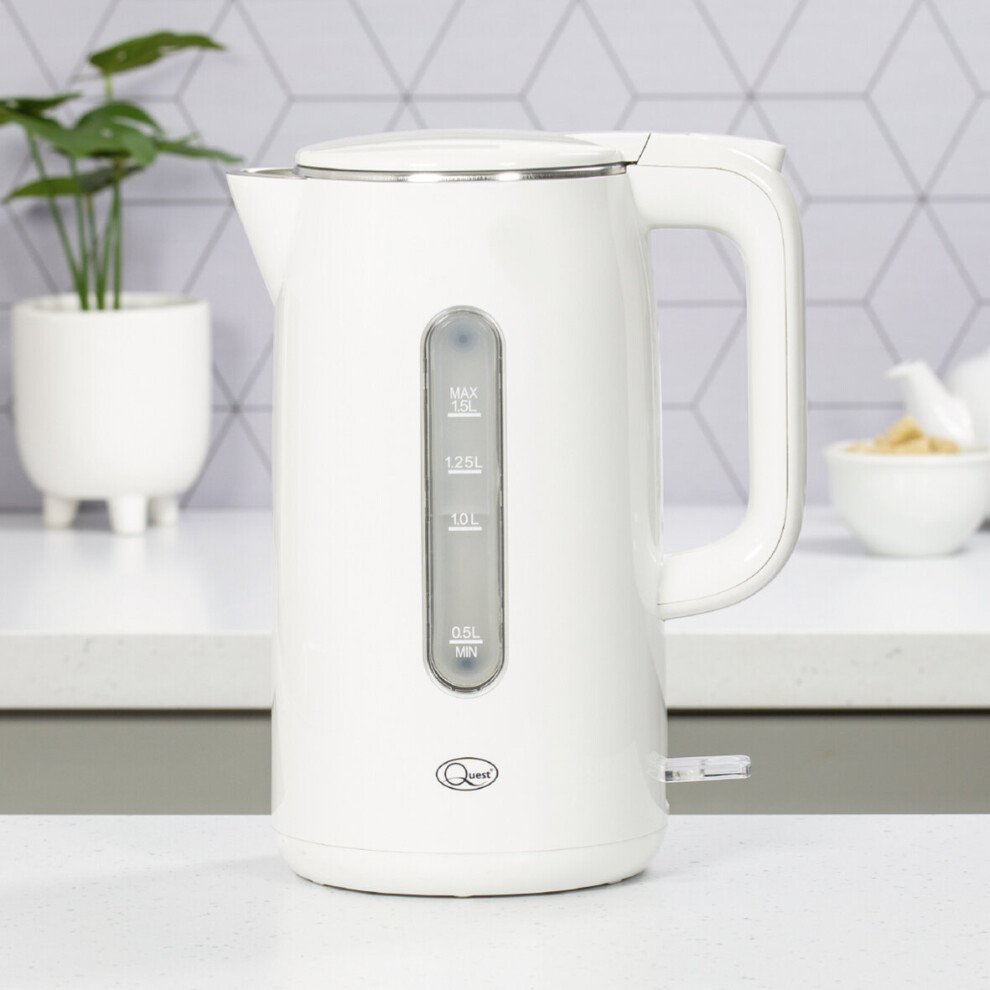 (White) Quest 1.5L Fast Boil Kettles / 2 Colours