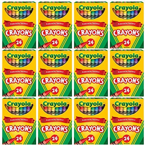 Crayola Μαρκάρισμα Crayola, 12 Πακέτα των 24 Μαρκάδων, Σχολικά Υλικά, Ποικιλία Χρωμάτων