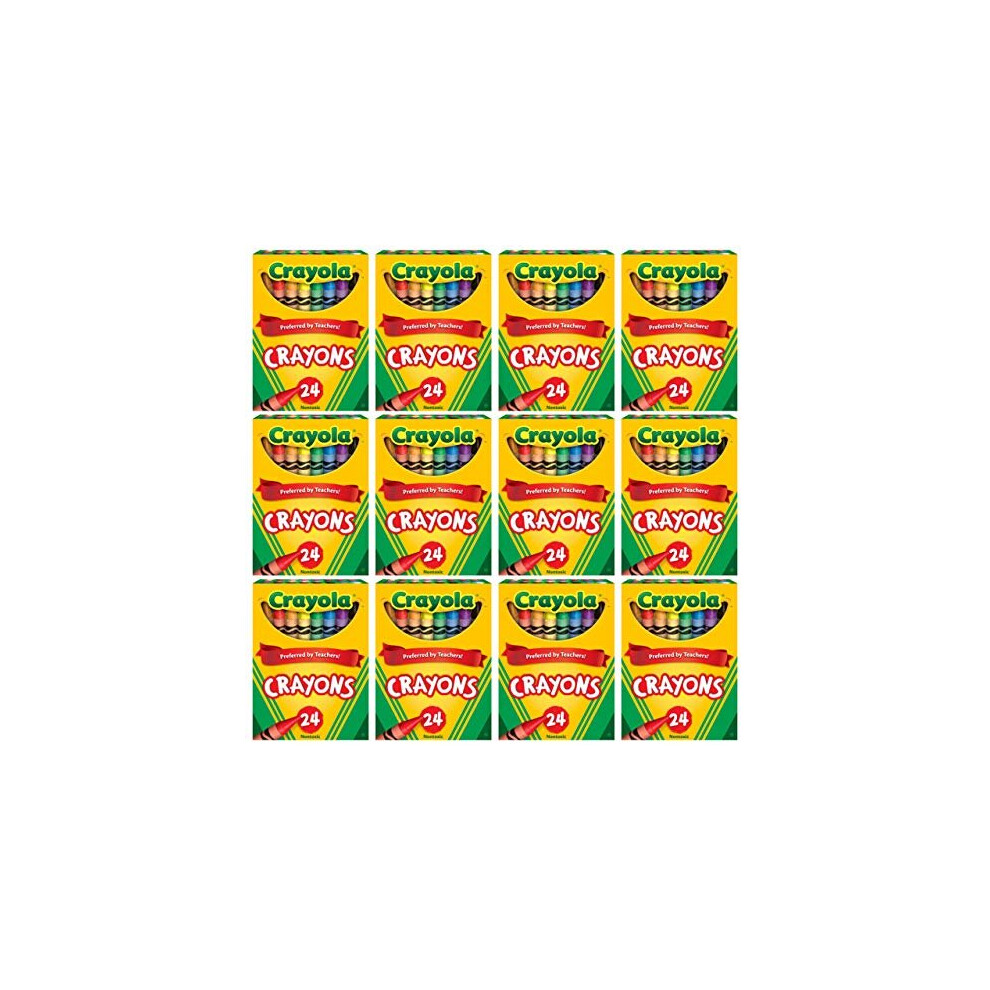 Crayola Crayons Bulk, 12 Packs of 24 Count Crayons, School Supplies, Assorted Colors