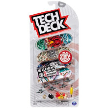 Tech Deck Ultra DLX Fingerboard 4-Pack Element Skateboards Collectible and Customizable Mini Skateboards Kids Toy for Ages 6 and Up