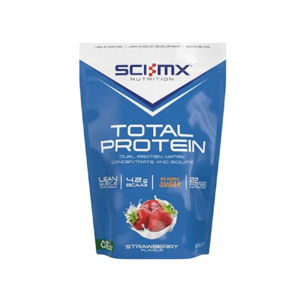 (900g, Strawberry) Sci-Mx Nutrition Total Protein Whey Soy Isolate