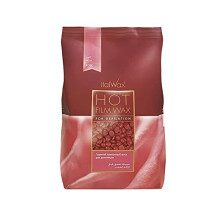 Italwax Rosa - 500g / 1.1lb - Perlas de cera dura para depilación - Formulación natural para todo tipo de piel - Sin fragancia