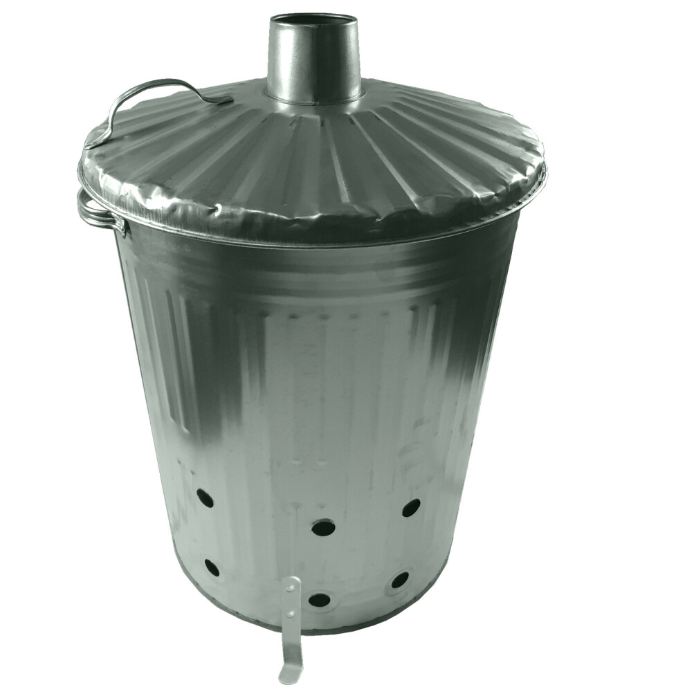 (Standard Burn) 90L Steel Incinerator Fire Bin Wood Burner