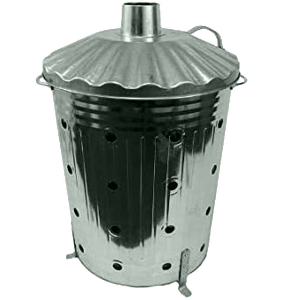 (Fast Burn) 90L Steel Incinerator Fire Bin Wood Burner