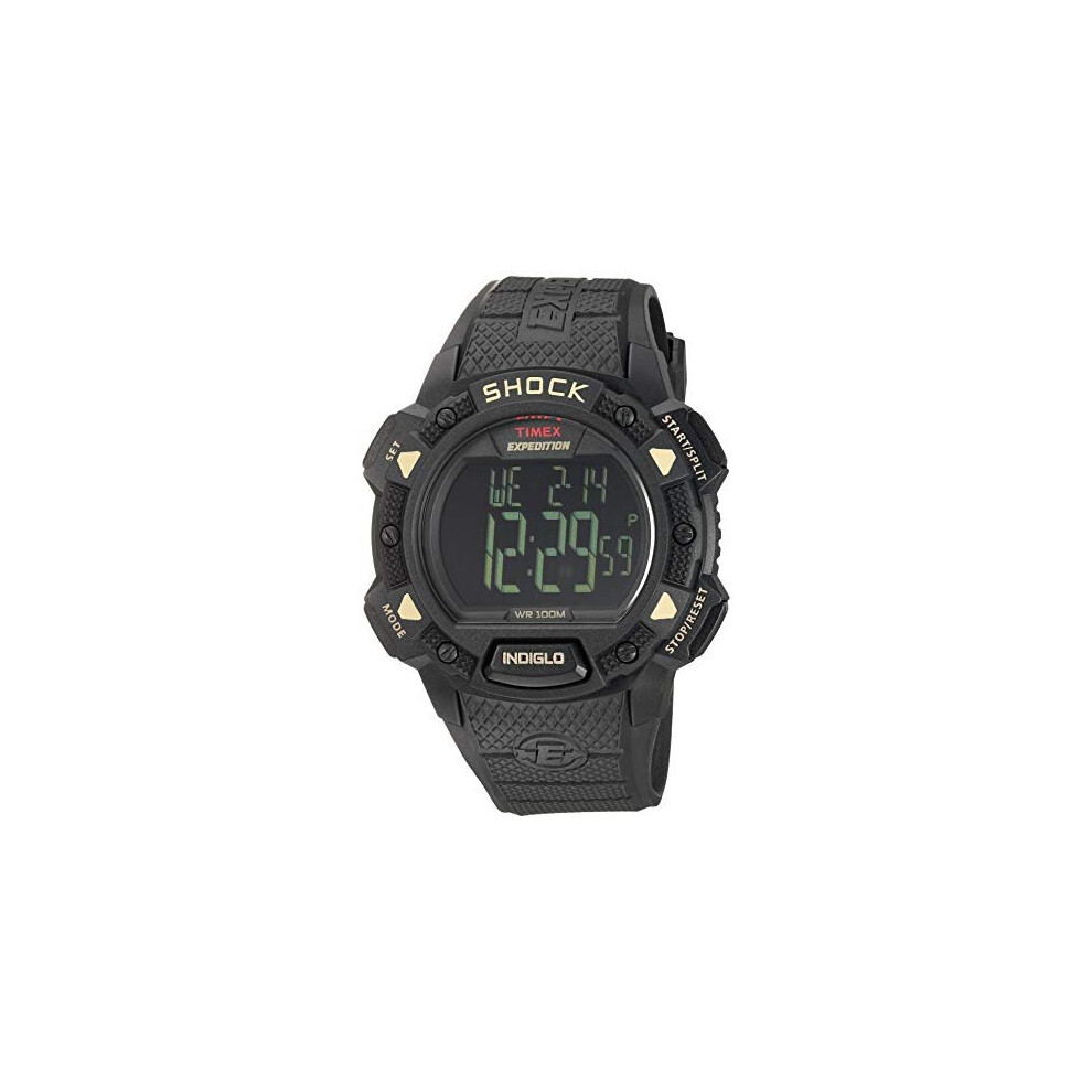 Timex Mens T49896 Expedition Base Shock Blackout Resin Strap Watch