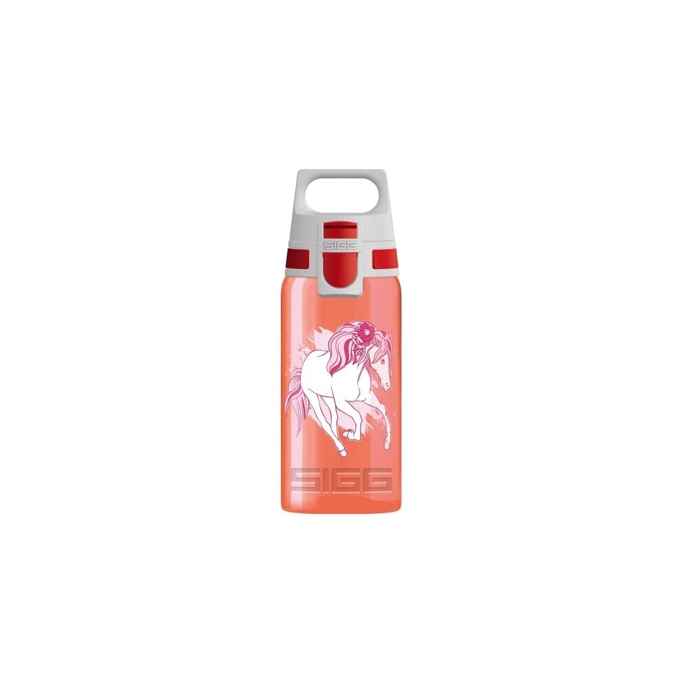SIGG - Kids Water Bottle - Viva One Horse Club - Leak-Proof Lid - Dishwasher - Bpa Free - Sport and Bike - One Hand Children\'s Drink Bottle - 17 Oz