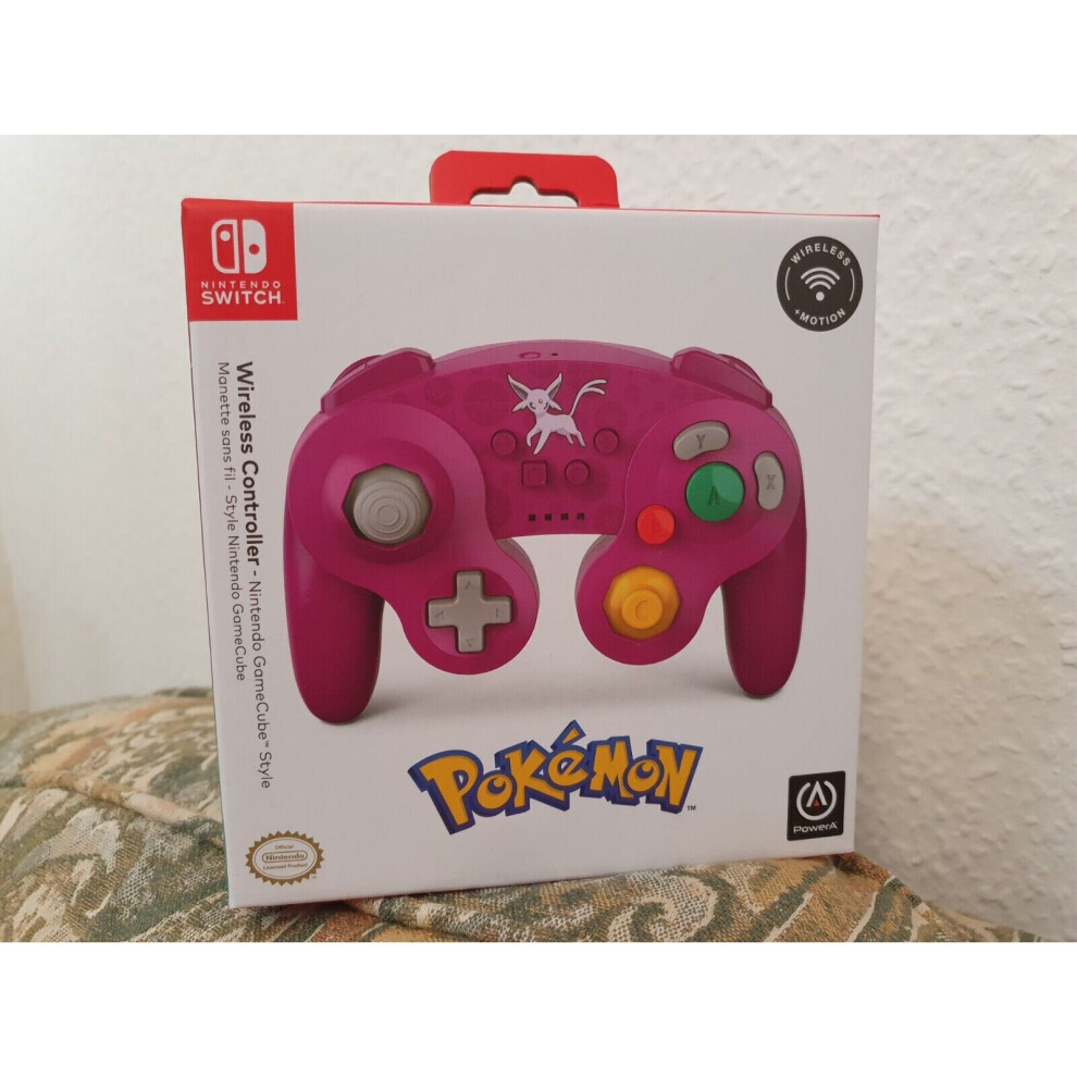 (Purple) Pokã©Mon Nintendo Switch Gamecube Style Classic Wireless Controller Pad Purple 617885020391