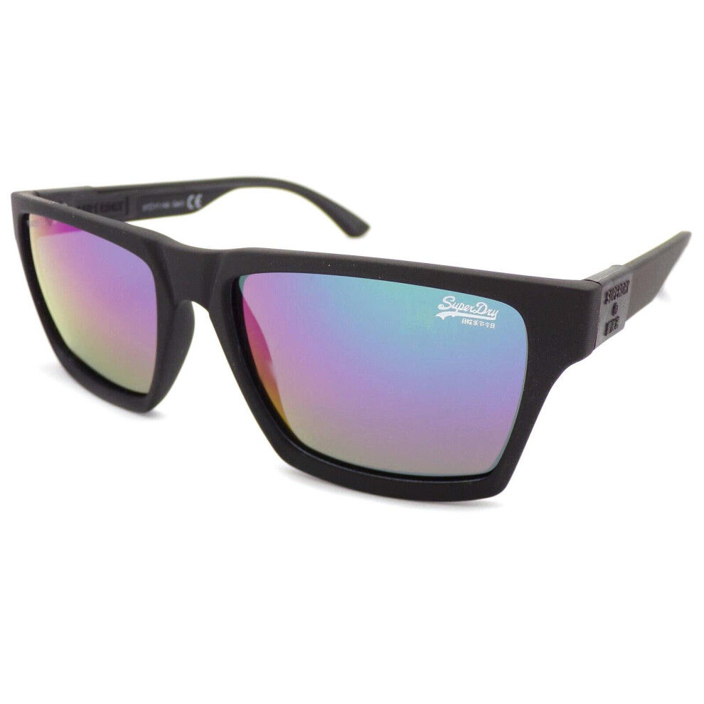 SUPERDRY Polarized Sunglasses DISRUPTIVE Black/ Blue Mirror Lens 127P