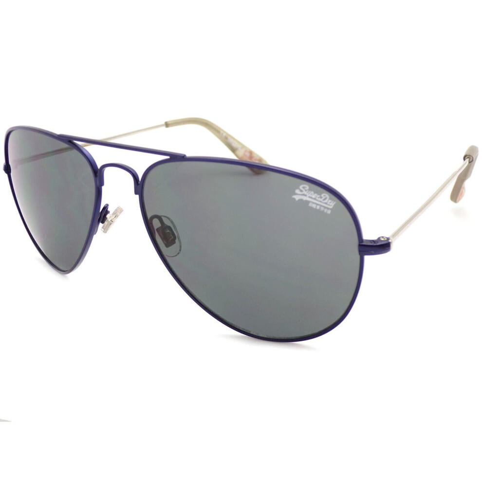 Superdry Sunglasses Heritage Dark Satin Blue With Dark Grey Lenses 212 Blue,Grey