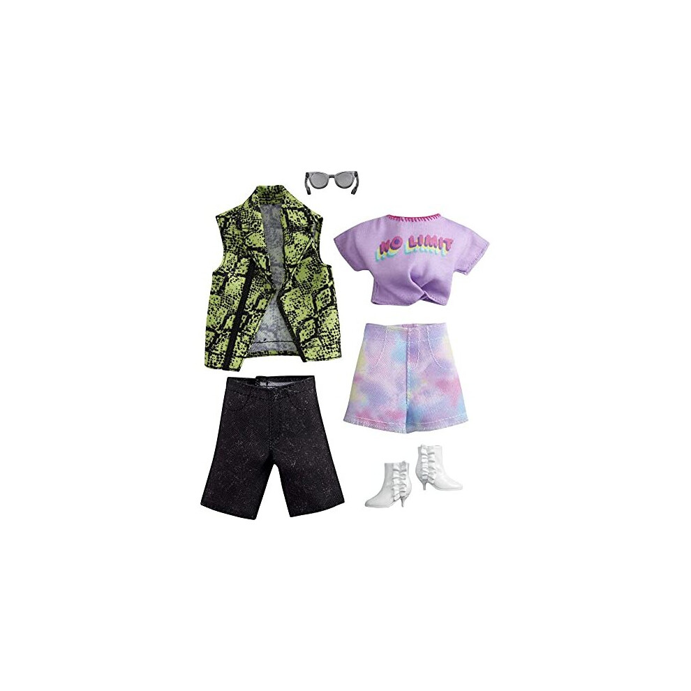 Barbie Fashion Pack with 1 Outfit & 1 Accessory Doll & 1 Each for Ken Doll, Gift for 3 to 8 Year Olds