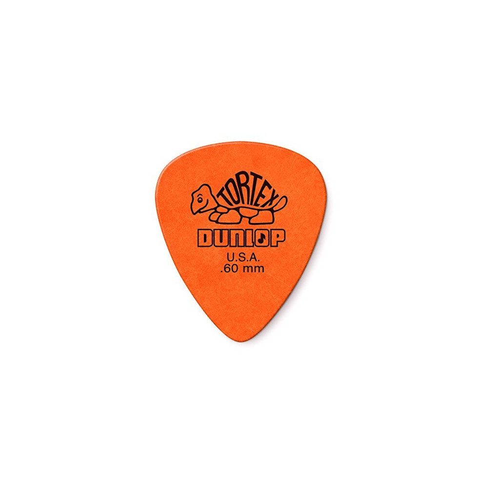 Dunlop Tortex Standard, 0.60mm, Orange Guitar Pick, 72 Pack