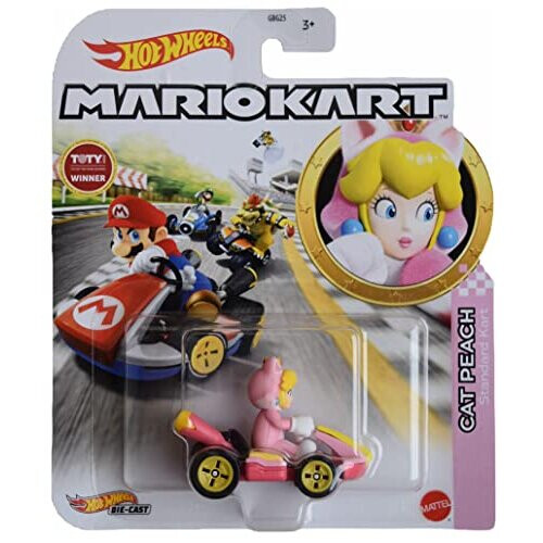Hot Wheels Hot Wheels Mario Kart Cat Peach, [Ροζ] Κανονικό Κάρτ