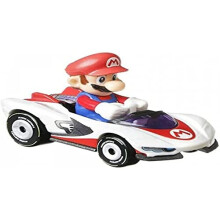 Hot Wheels Mario Kart Mario con P-Wing Racer GJH62