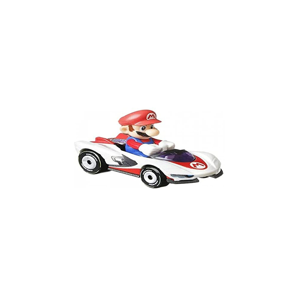 Hot Wheels Mario Kart Mario With P-Wing Racer, Gjh62