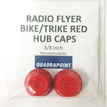 Capas de Cubo Quadrapoint para Bicicletas/TRIKES Compatíveis com a Marca Popular Red Wagon - 3/8 Polegadas (Vermelho)