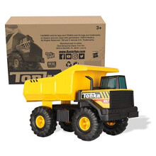 Tonka Stalen Classics Mighty Dump Truck - Van Staal & Stevig Plastic, Gele Speelgoed Bouwtruck, Kinderen, Peuters, 3+