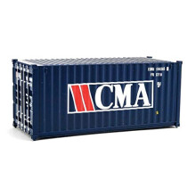 Walthers Scenemaster Ho Modelo de escala de CMA (Branco Azul) Recipiente corrugado de 20 '