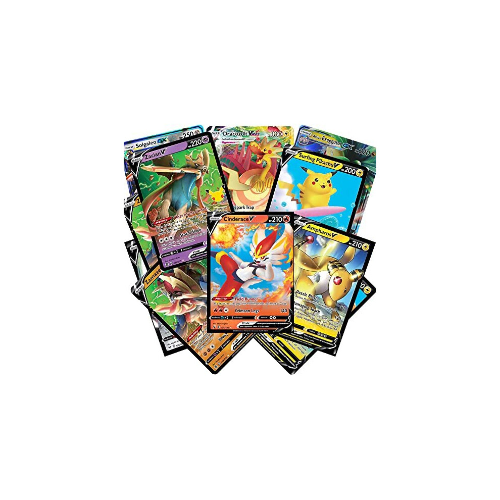 Pokemon Cards 50 Card Assorted Lot with Guaranteed V Pokemon